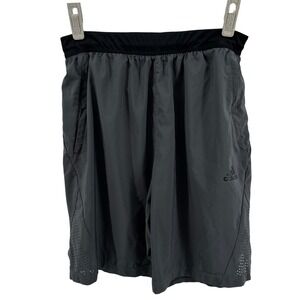 Adidas Athletic Shorts Mens M Gray Black Performance Gym Running Lightweight
